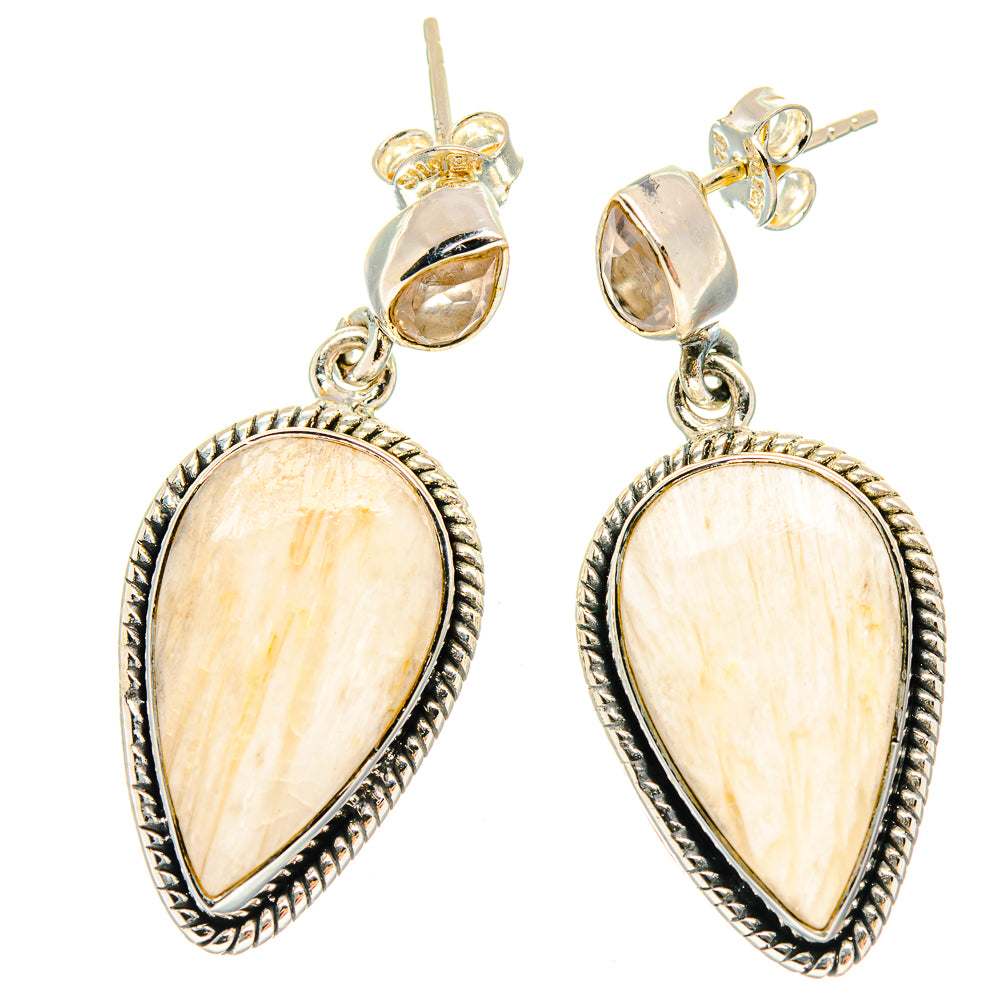 Scolecite Earrings handcrafted by Ana Silver Co - EARR426461 - Photo 2