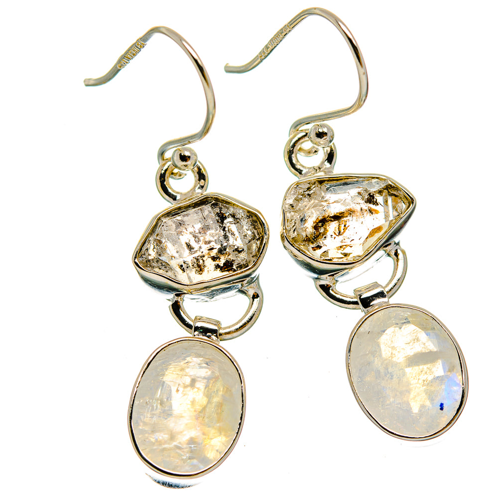 Rainbow Moonstone Earrings handcrafted by Ana Silver Co - EARR426477 - Photo 2