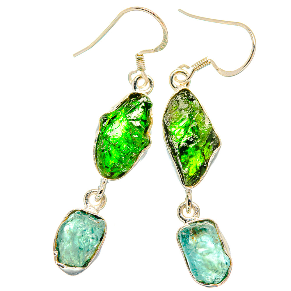 Chrome Diopside Earrings handcrafted by Ana Silver Co - EARR426479 - Photo 2