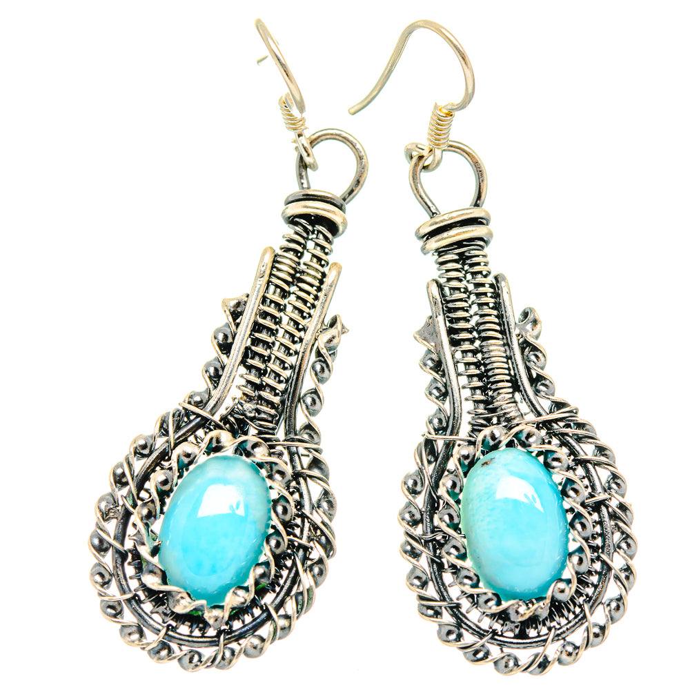 Larimar Earrings handcrafted by Ana Silver Co - EARR426483 - Photo 2