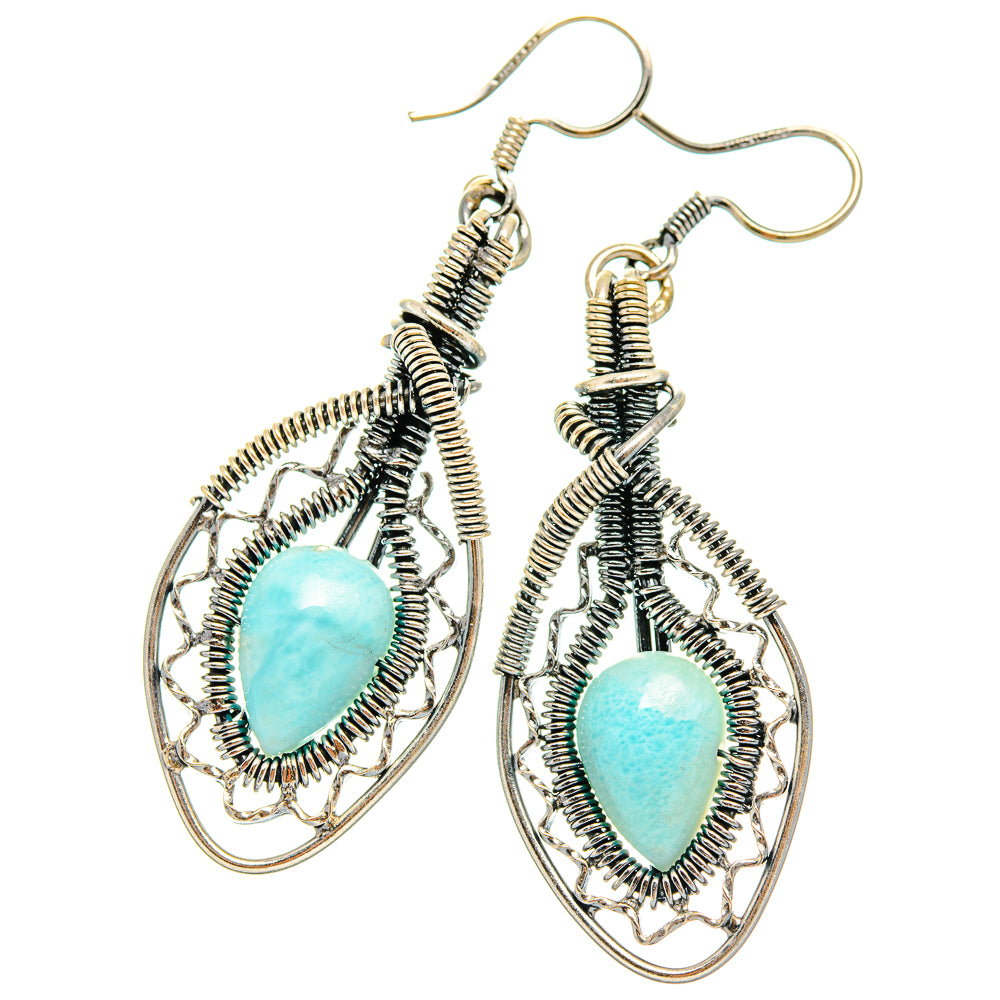 Larimar Earrings handcrafted by Ana Silver Co - EARR426485 - Photo 2
