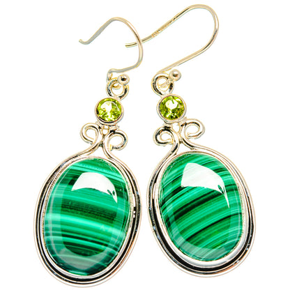 Malachite Earrings handcrafted by Ana Silver Co - EARR426497 - Photo 2