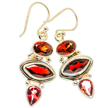Garnet Earrings handcrafted by Ana Silver Co - EARR426498 - Photo 2