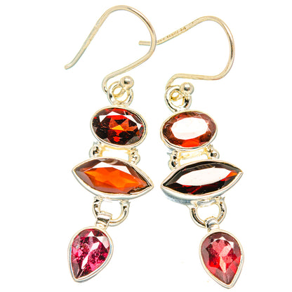 Garnet Earrings handcrafted by Ana Silver Co - EARR426500 - Photo 2
