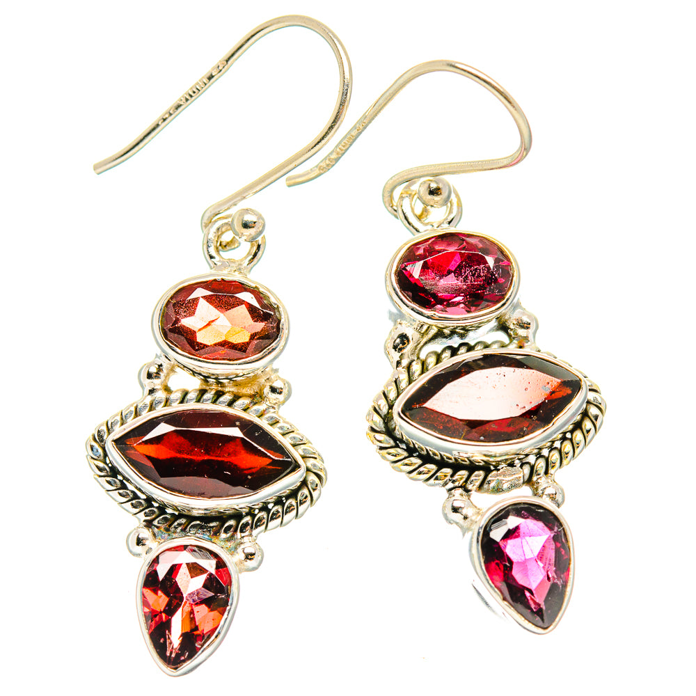 Garnet Earrings handcrafted by Ana Silver Co - EARR426513 - Photo 2