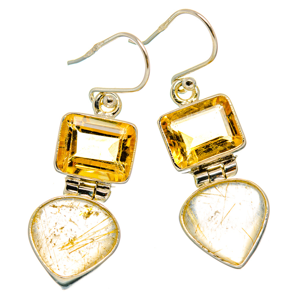 Rutilated Quartz Earrings handcrafted by Ana Silver Co - EARR426514 - Photo 2