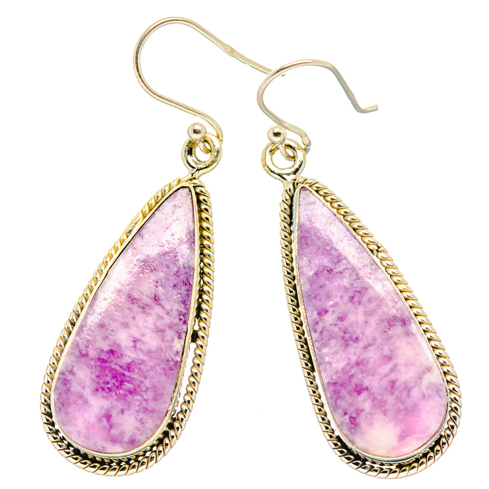 Lepidolite Earrings handcrafted by Ana Silver Co - EARR426516 - Photo 2