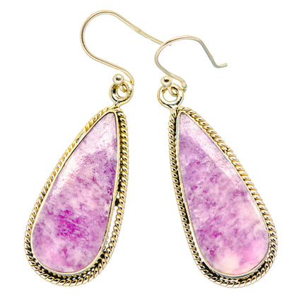 Lepidolite Earrings handcrafted by Ana Silver Co - EARR426516 - Photo 2
