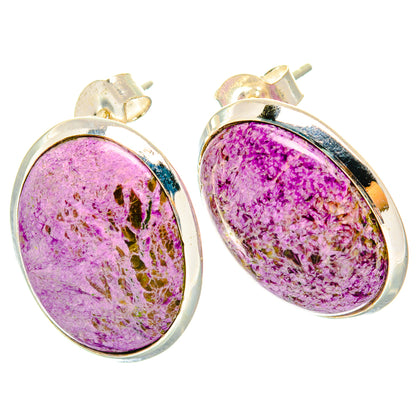 Stichtite Earrings handcrafted by Ana Silver Co - EARR426526 - Photo 2