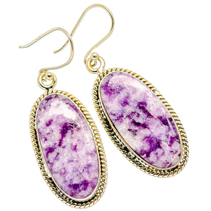 Lepidolite Earrings handcrafted by Ana Silver Co - EARR426531 - Photo 2