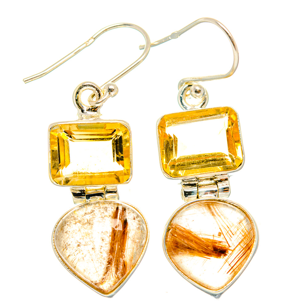 Rutilated Quartz Earrings handcrafted by Ana Silver Co - EARR426535 - Photo 2
