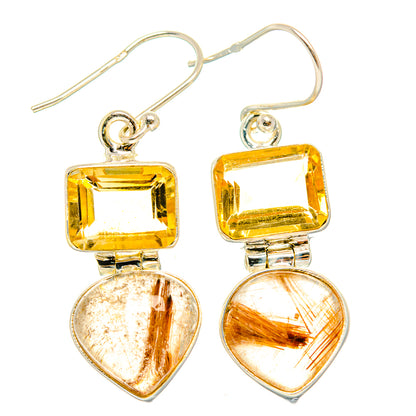 Rutilated Quartz Earrings handcrafted by Ana Silver Co - EARR426535 - Photo 2