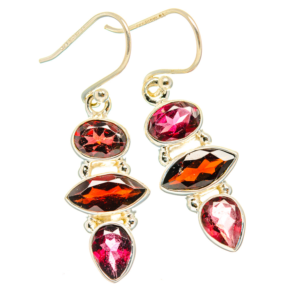 Garnet Earrings handcrafted by Ana Silver Co - EARR426550 - Photo 2