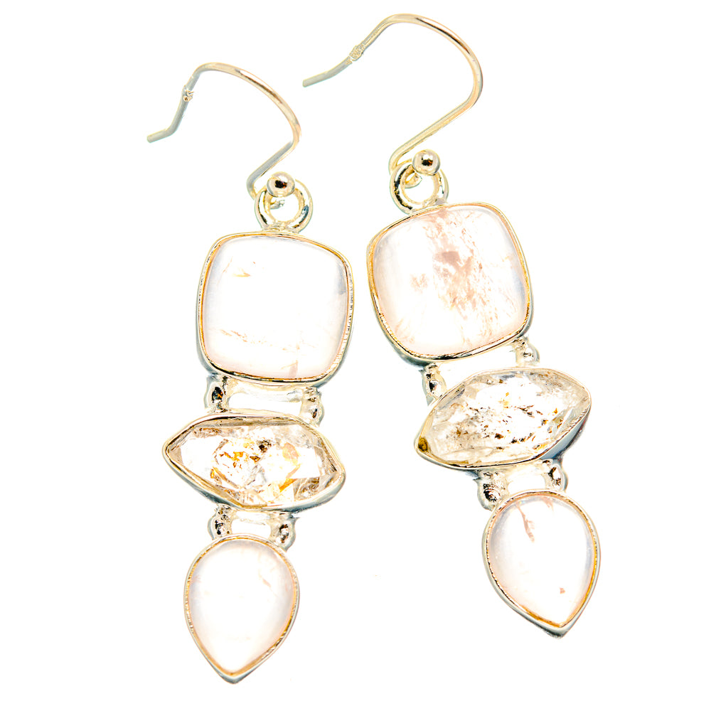 Rose Quartz Earrings handcrafted by Ana Silver Co - EARR426556 - Photo 2
