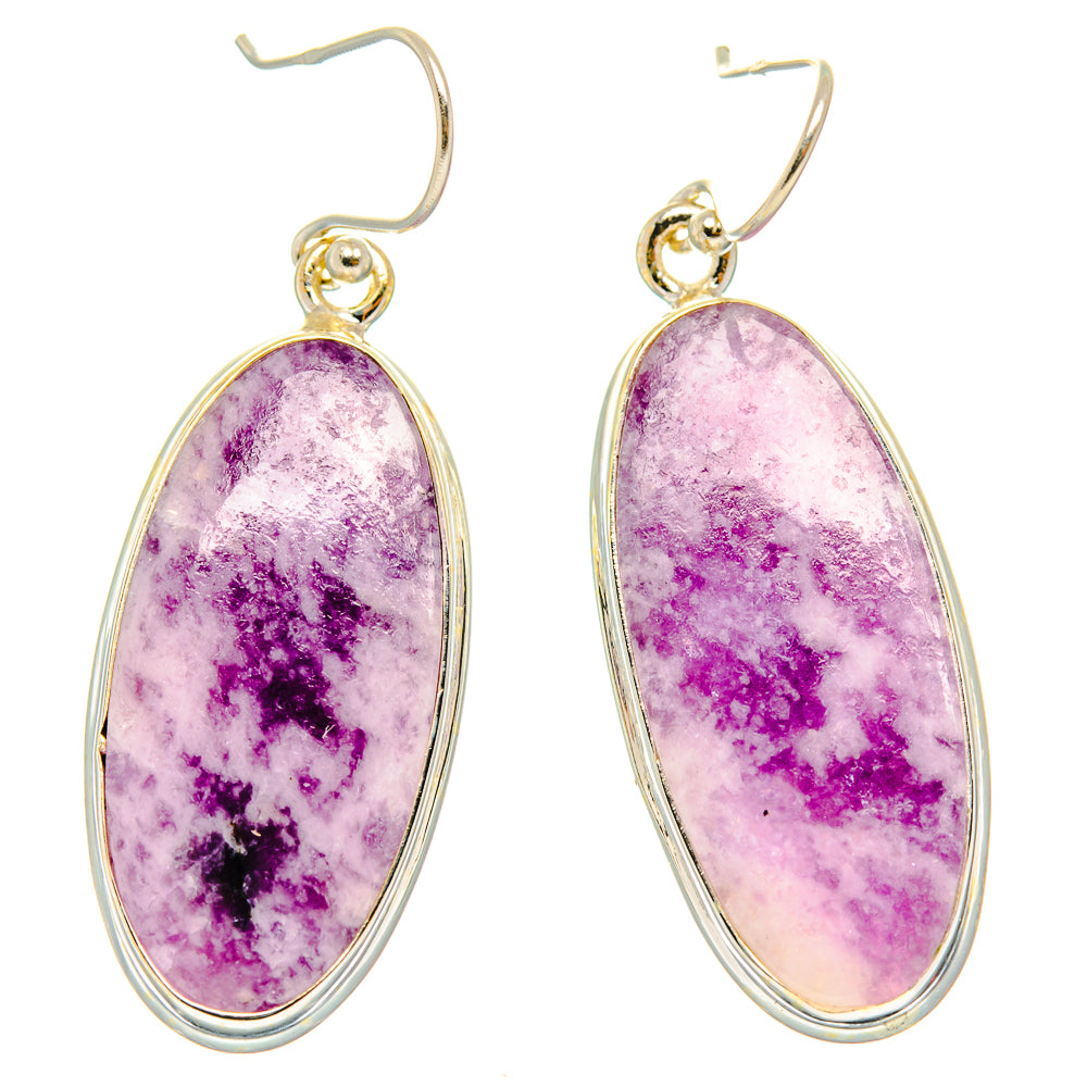 Lepidolite Earrings handcrafted by Ana Silver Co - EARR426567 - Photo 2