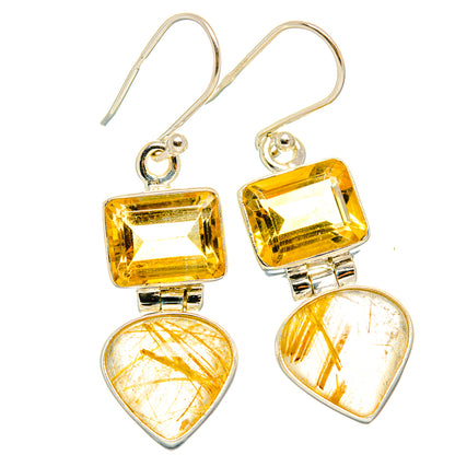 Rutilated Quartz Earrings handcrafted by Ana Silver Co - EARR426571 - Photo 2