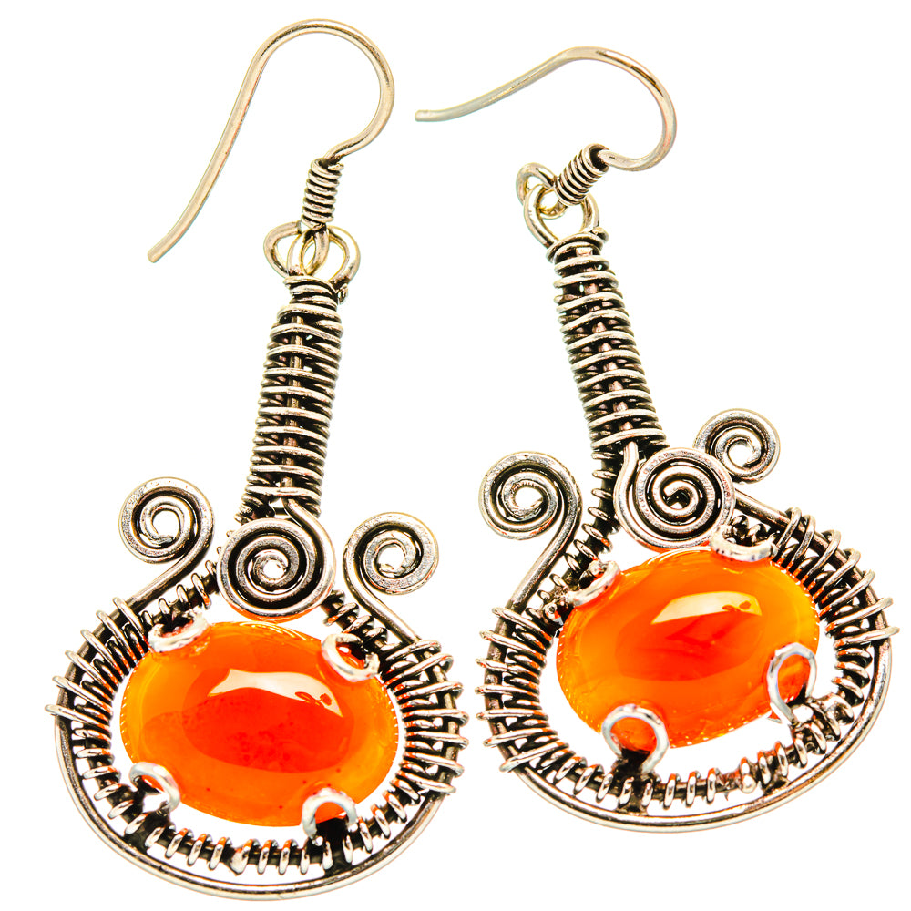 Carnelian Earrings handcrafted by Ana Silver Co - EARR426580 - Photo 2