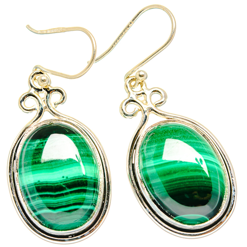 Malachite Earrings handcrafted by Ana Silver Co - EARR426584 - Photo 2