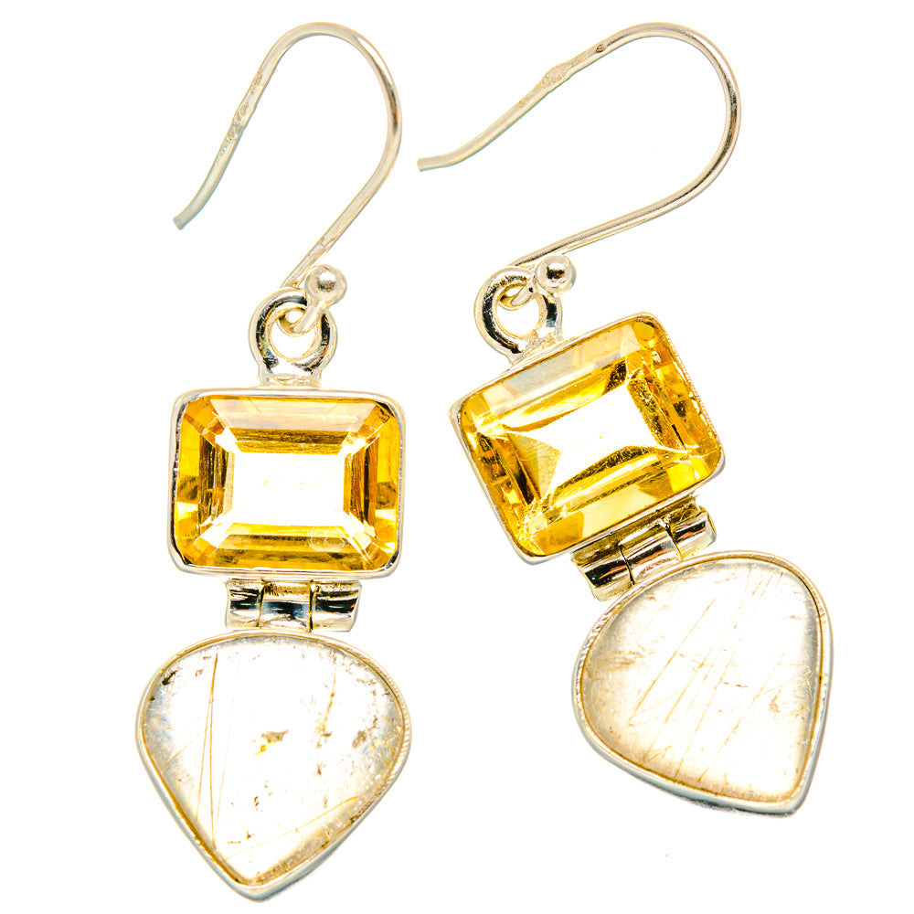 Rutilated Quartz Earrings handcrafted by Ana Silver Co - EARR426585 - Photo 2