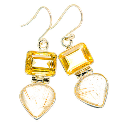 Rutilated Quartz Earrings handcrafted by Ana Silver Co - EARR426599 - Photo 2