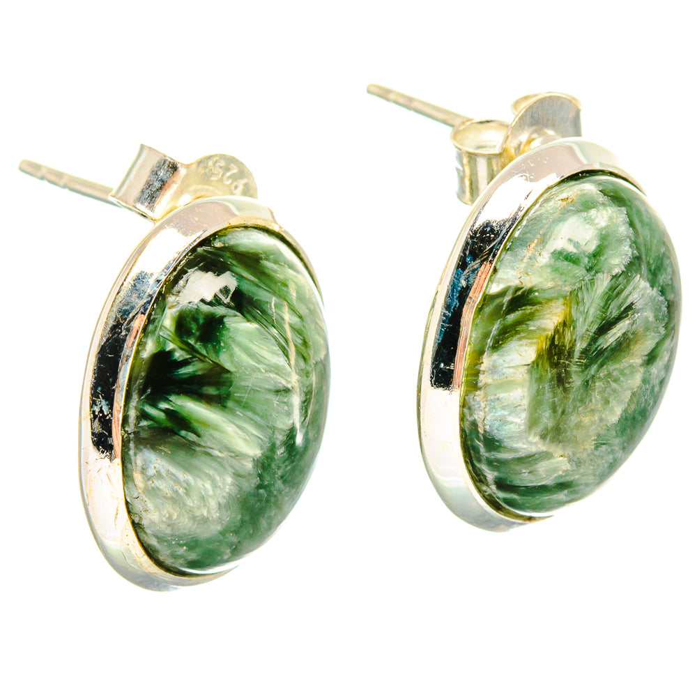 Seraphinite Earrings handcrafted by Ana Silver Co - EARR426603 - Photo 2