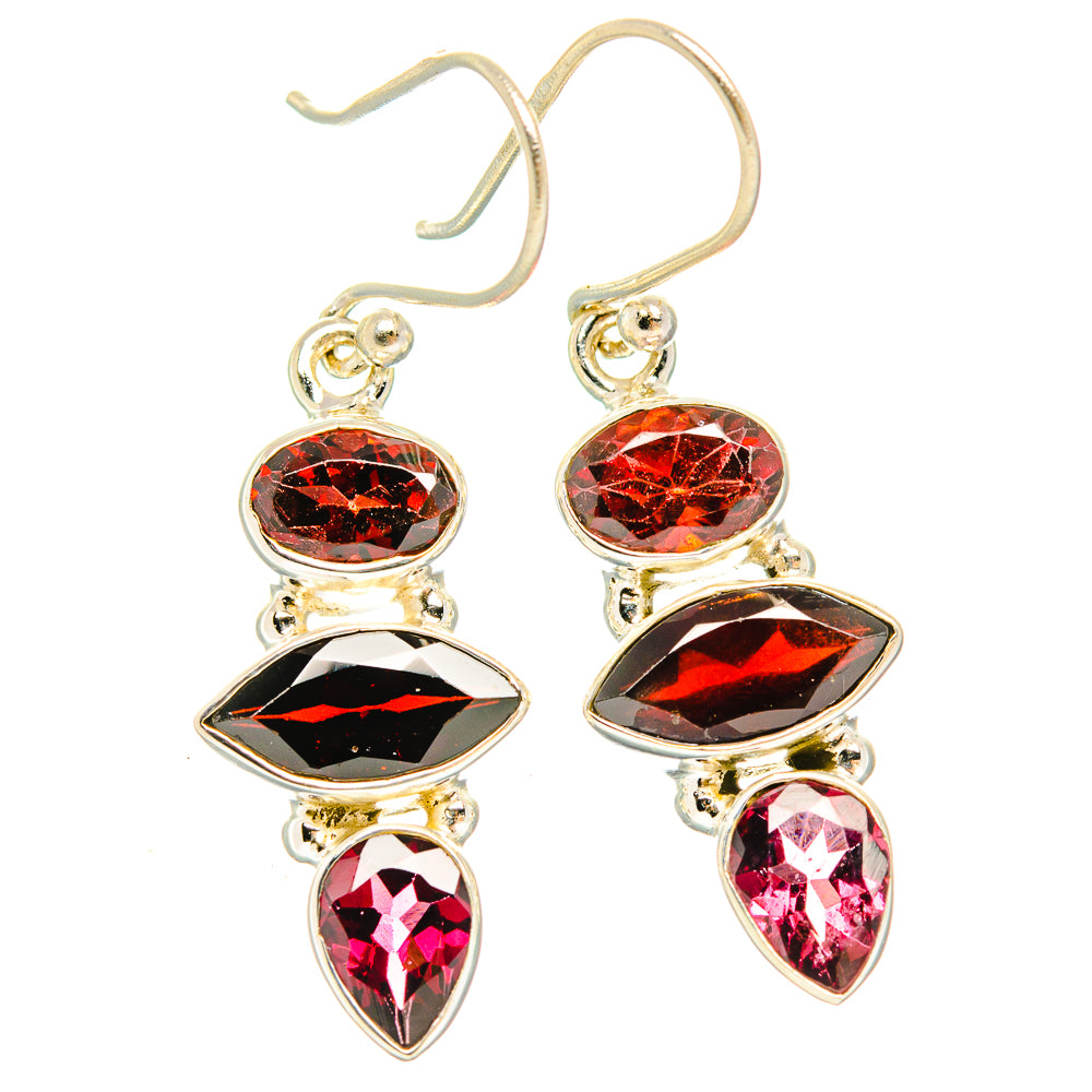 Garnet Earrings handcrafted by Ana Silver Co - EARR426619 - Photo 2