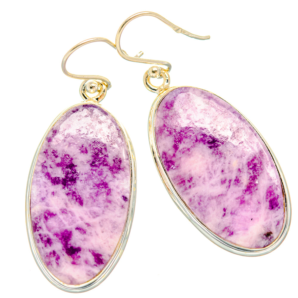 Lepidolite Earrings handcrafted by Ana Silver Co - EARR426627 - Photo 2
