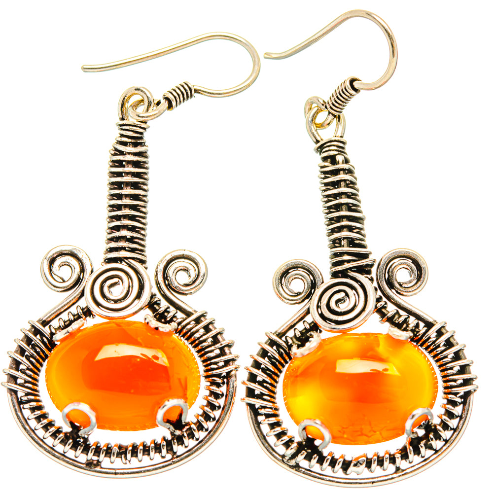 Carnelian Earrings handcrafted by Ana Silver Co - EARR426630 - Photo 2