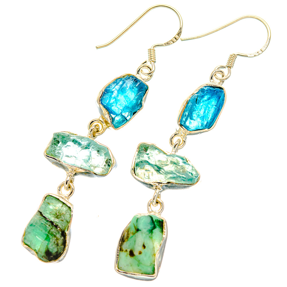 Emerald Earrings handcrafted by Ana Silver Co - EARR426635 - Photo 2