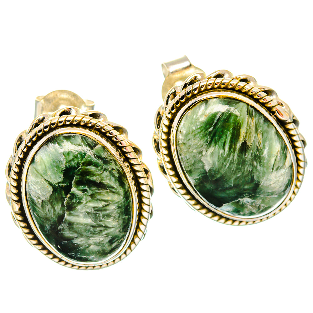 Seraphinite Earrings handcrafted by Ana Silver Co - EARR426638 - Photo 2