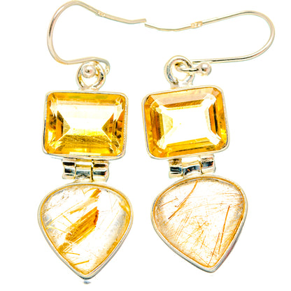 Rutilated Quartz Earrings handcrafted by Ana Silver Co - EARR426644 - Photo 2