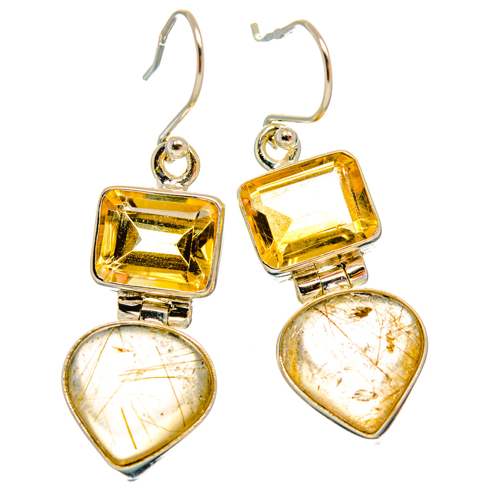 Rutilated Quartz Earrings handcrafted by Ana Silver Co - EARR426649 - Photo 2