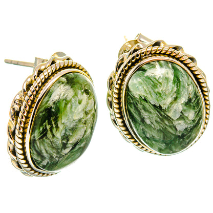 Seraphinite Earrings handcrafted by Ana Silver Co - EARR426654 - Photo 2