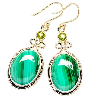 Malachite Earrings handcrafted by Ana Silver Co - EARR426671 - Photo 2
