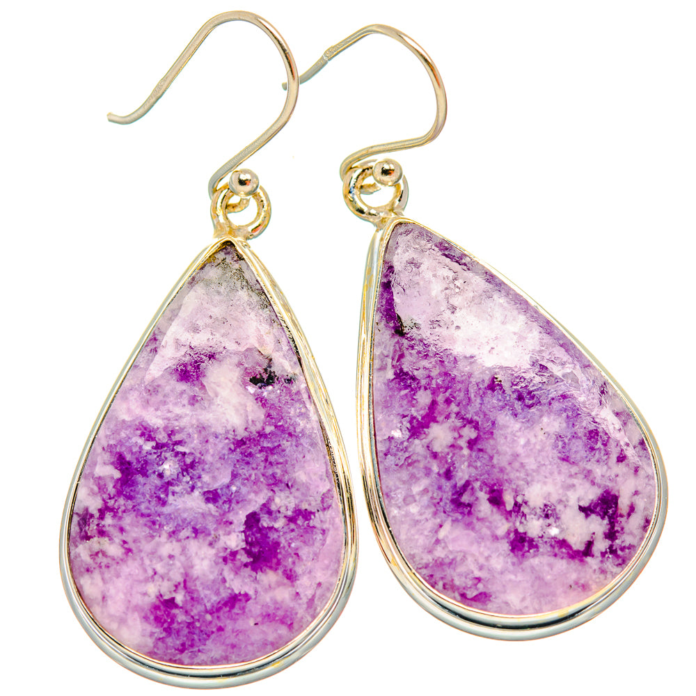 Lepidolite Earrings handcrafted by Ana Silver Co - EARR426681 - Photo 2