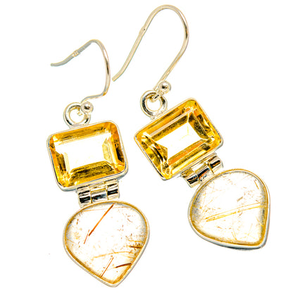Rutilated Quartz Earrings handcrafted by Ana Silver Co - EARR426698 - Photo 2