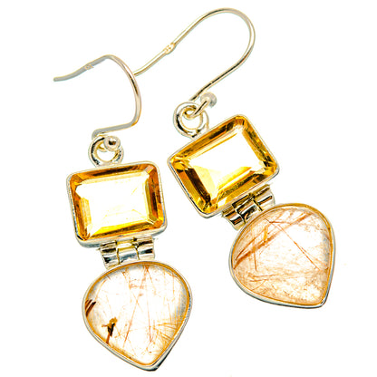 Rutilated Quartz Earrings handcrafted by Ana Silver Co - EARR426704 - Photo 2
