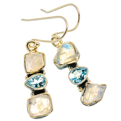Rainbow Moonstone Earrings handcrafted by Ana Silver Co - EARR426708 - Photo 2