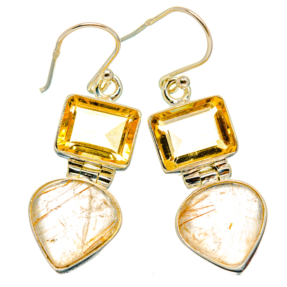 Rutilated Quartz Earrings handcrafted by Ana Silver Co - EARR426712 - Photo 2