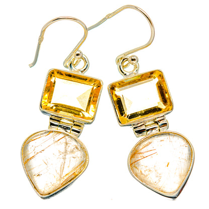 Rutilated Quartz Earrings handcrafted by Ana Silver Co - EARR426712 - Photo 2