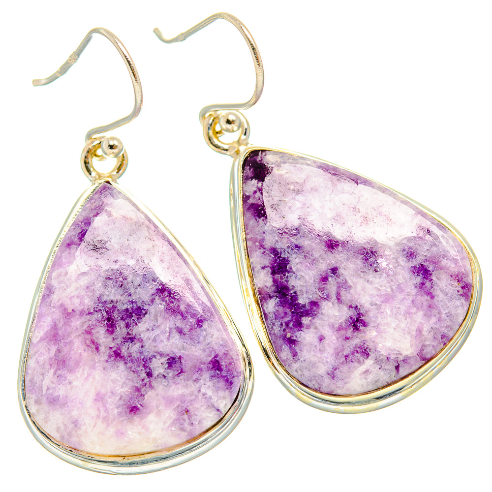 Lepidolite Earrings handcrafted by Ana Silver Co - EARR426714 - Photo 2