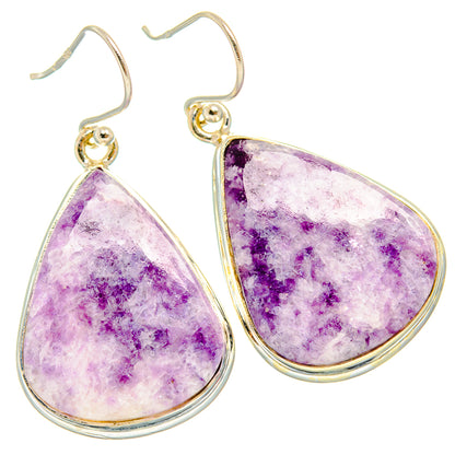 Lepidolite Earrings handcrafted by Ana Silver Co - EARR426714 - Photo 2