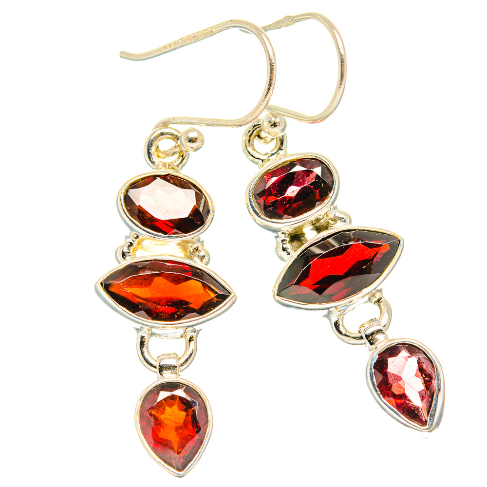 Garnet Earrings handcrafted by Ana Silver Co - EARR426719 - Photo 2