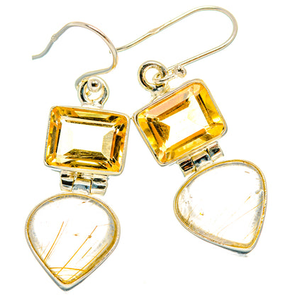Rutilated Quartz Earrings handcrafted by Ana Silver Co - EARR426723 - Photo 2