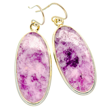 Lepidolite Earrings handcrafted by Ana Silver Co - EARR426730 - Photo 2