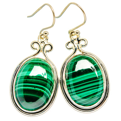 Malachite Earrings handcrafted by Ana Silver Co - EARR426739 - Photo 2