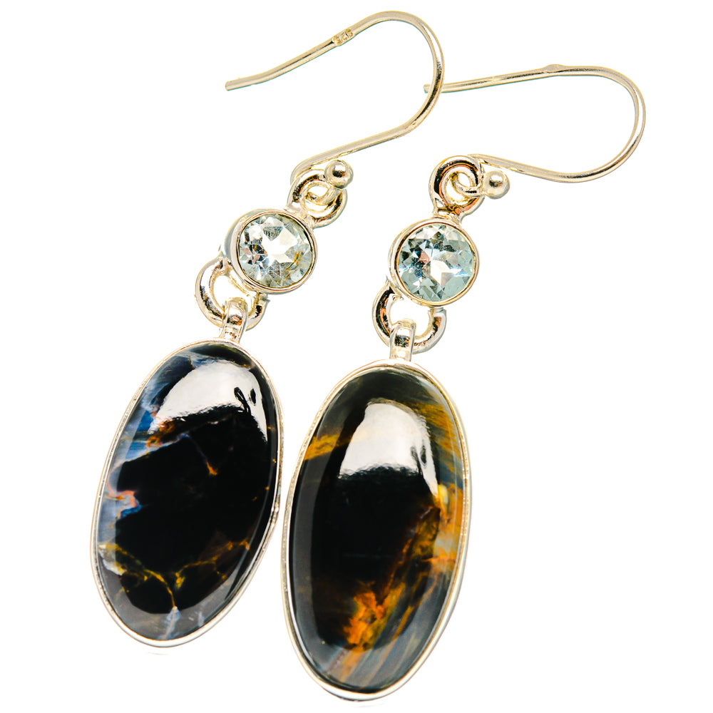 Pietersite Earrings handcrafted by Ana Silver Co - EARR426741 - Photo 2