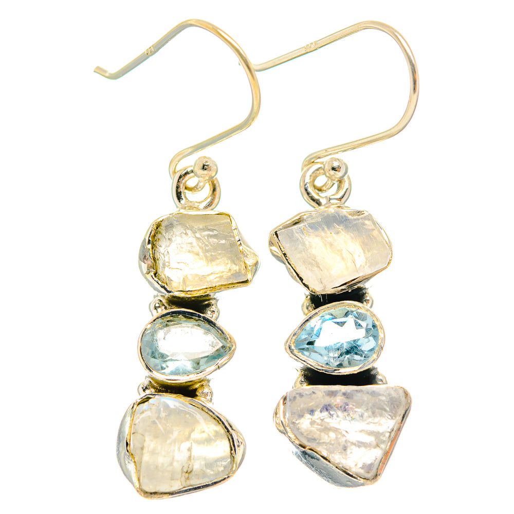 Rainbow Moonstone Earrings handcrafted by Ana Silver Co - EARR426754 - Photo 2