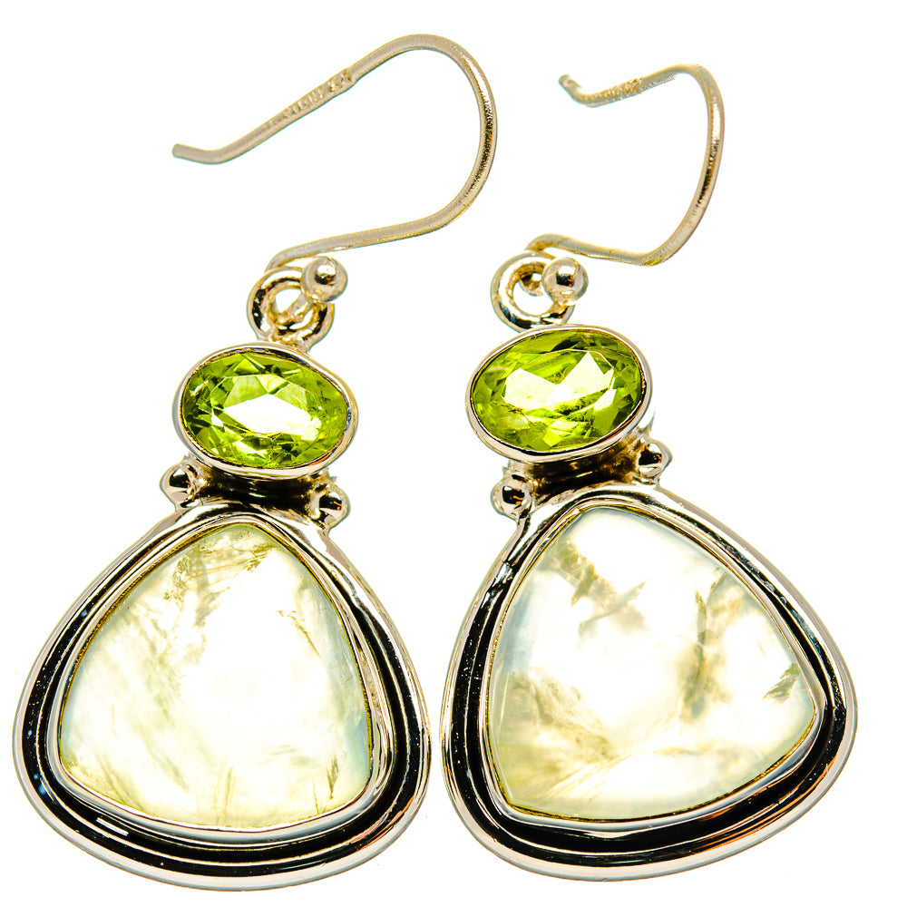 Prehnite Earrings handcrafted by Ana Silver Co - EARR426773 - Photo 2