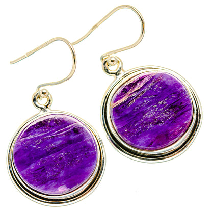 Charoite Earrings handcrafted by Ana Silver Co - EARR426776 - Photo 2